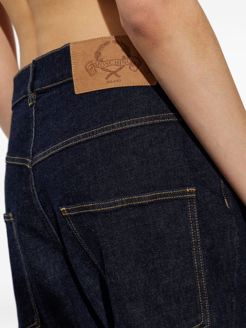 heart-cut-out frayed jeans 5