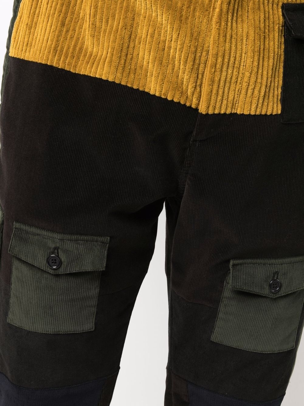 corduroy-panel trousers - 5