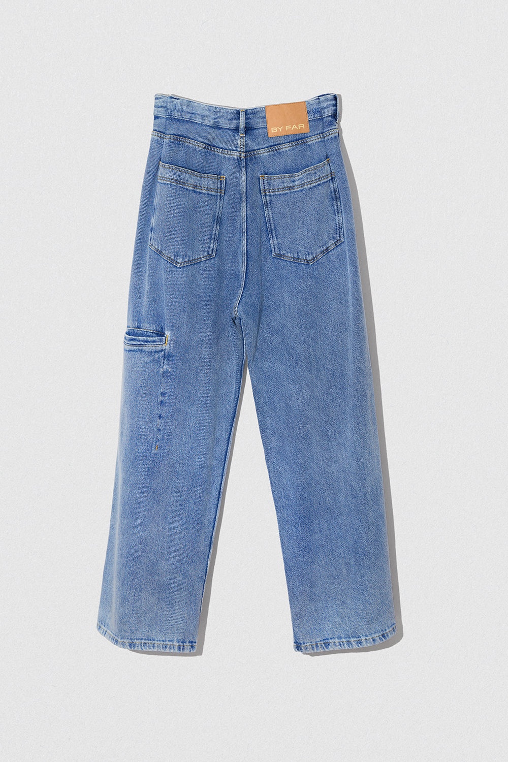 D DENIM WIDE TROUSER STONE WASH DENIM - 6