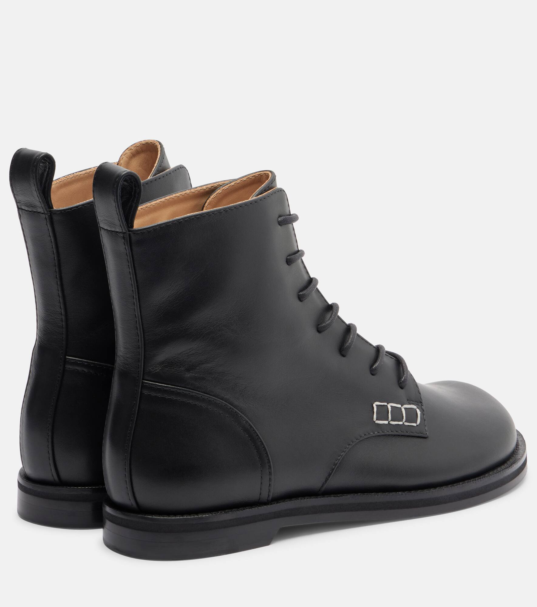 Leather lace-up boots - 2