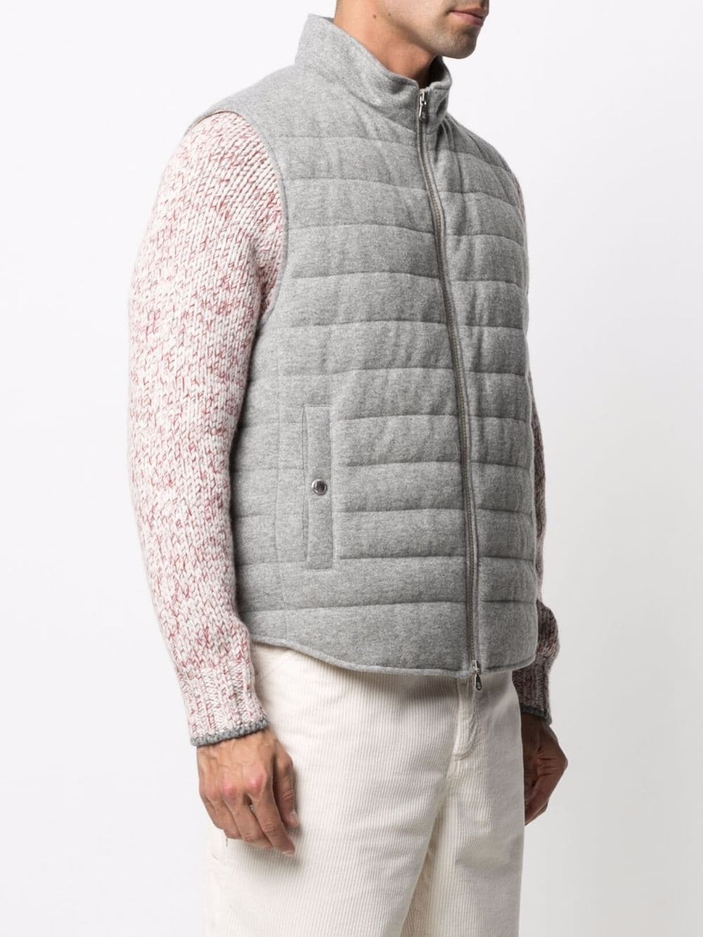 quilted down gilet - 3