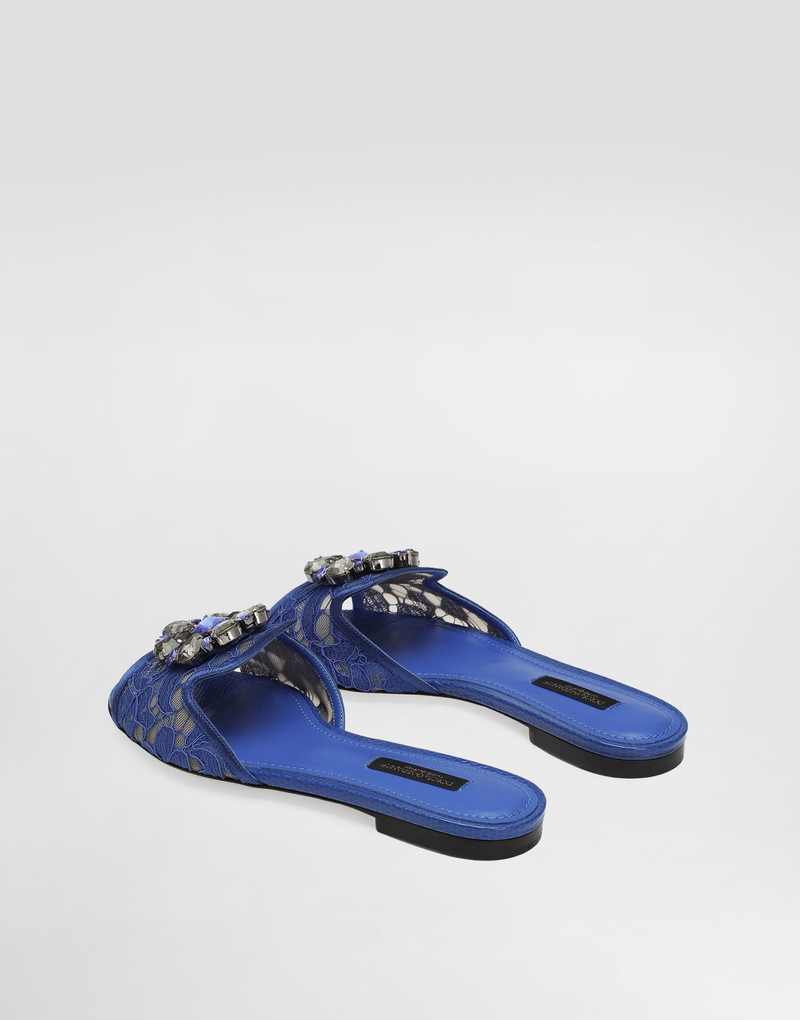 Dolce & Gabbana Slippers in lace with crystals outlook