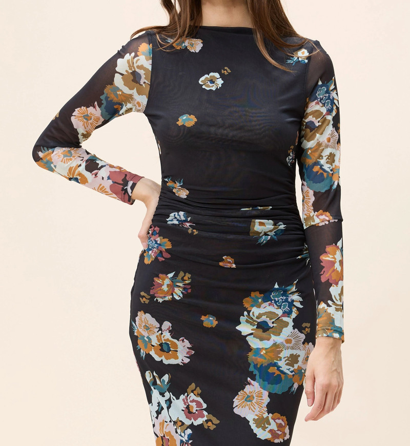 Cleobella LURA MESH MIDI DRESS | VITET FLORAL outlook