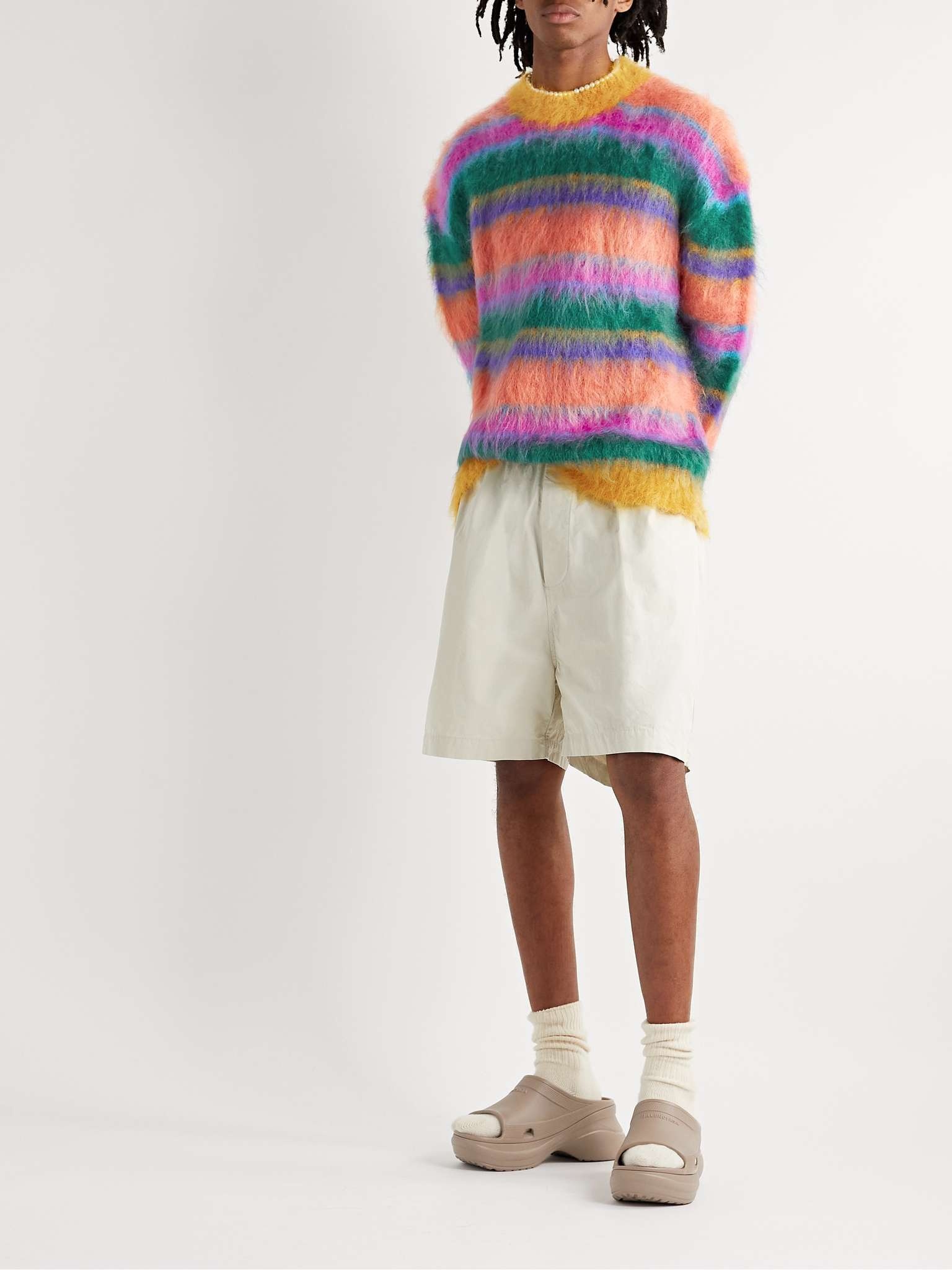 Striped Mohair-Blend Sweater - 2