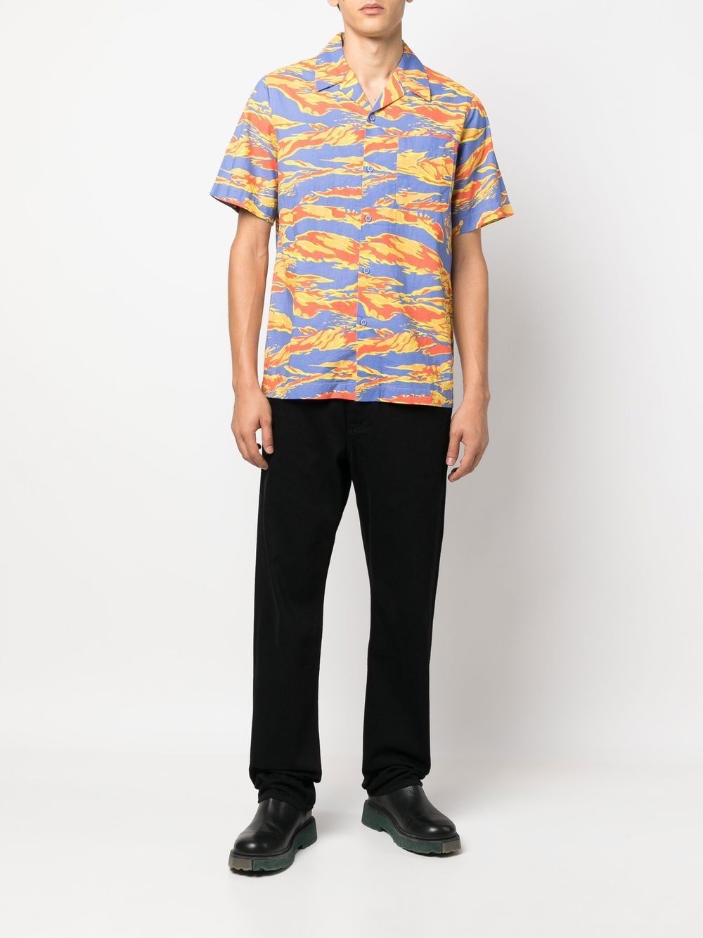 graphic-print camp-collar shirt - 2