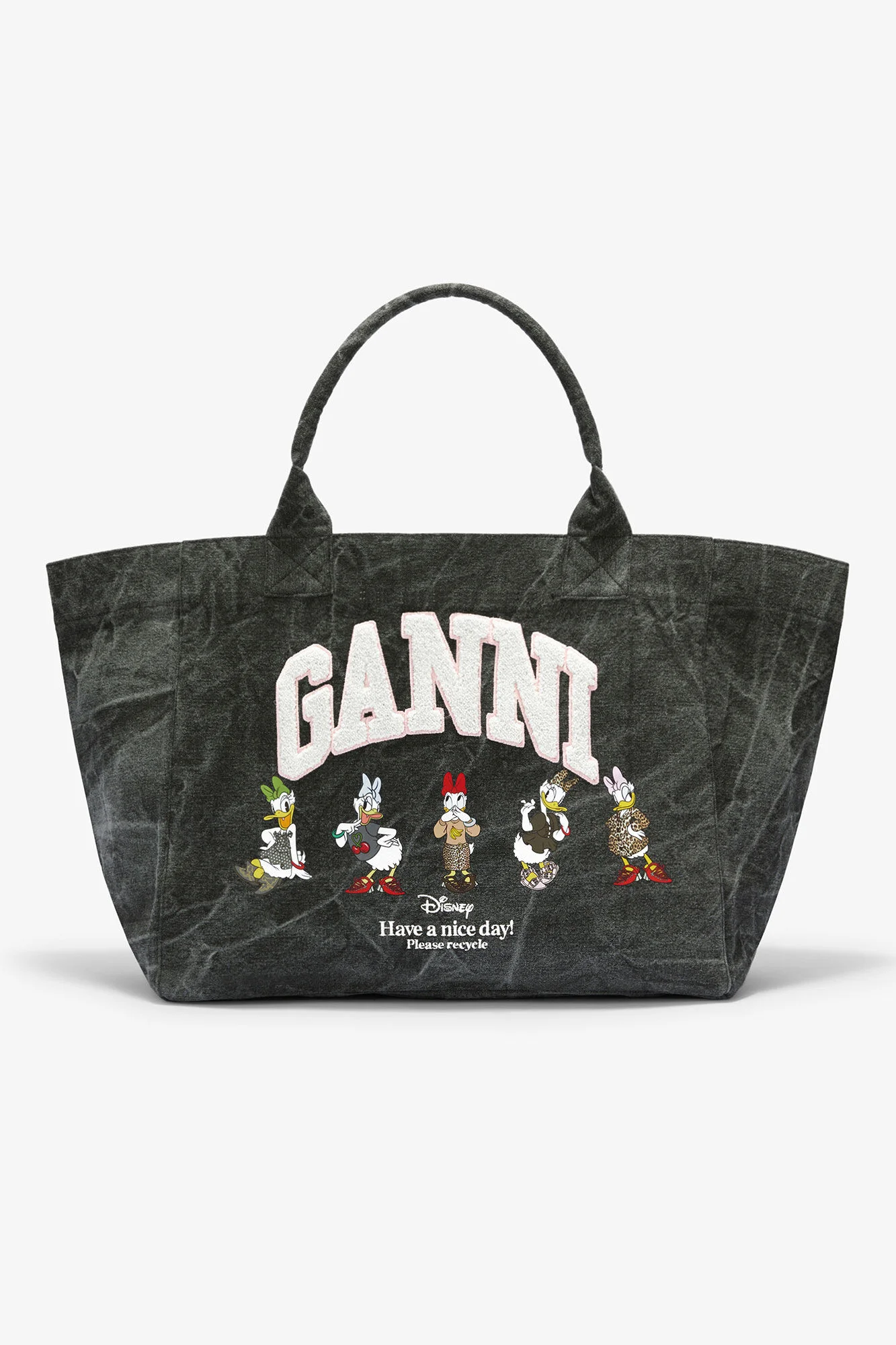 GANNI X DISNEY DAISY DUCK BLEACHED XXL TOTE - 1