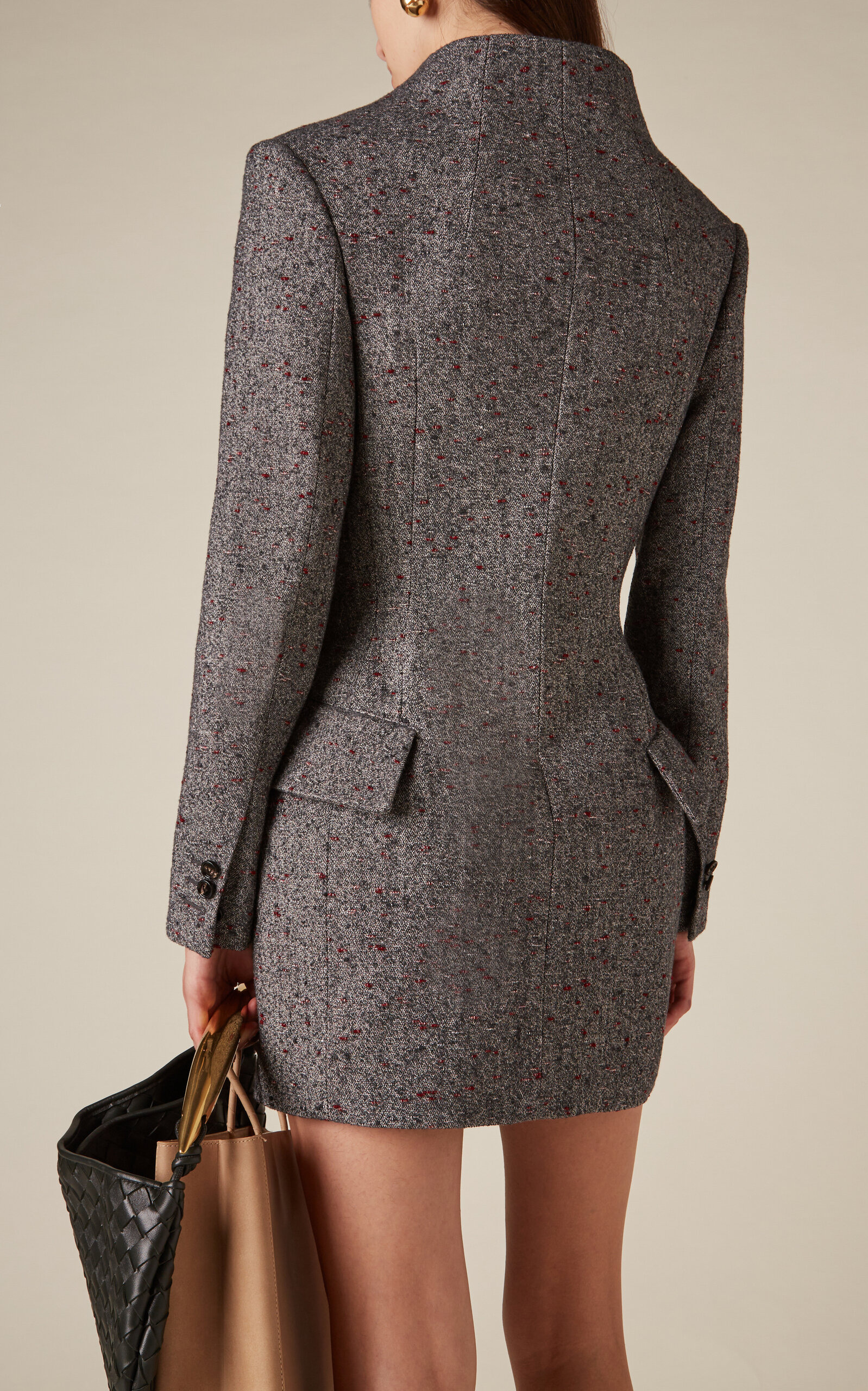 Knotted 3D-Knit Funnel-Neck Jacket grey - 4