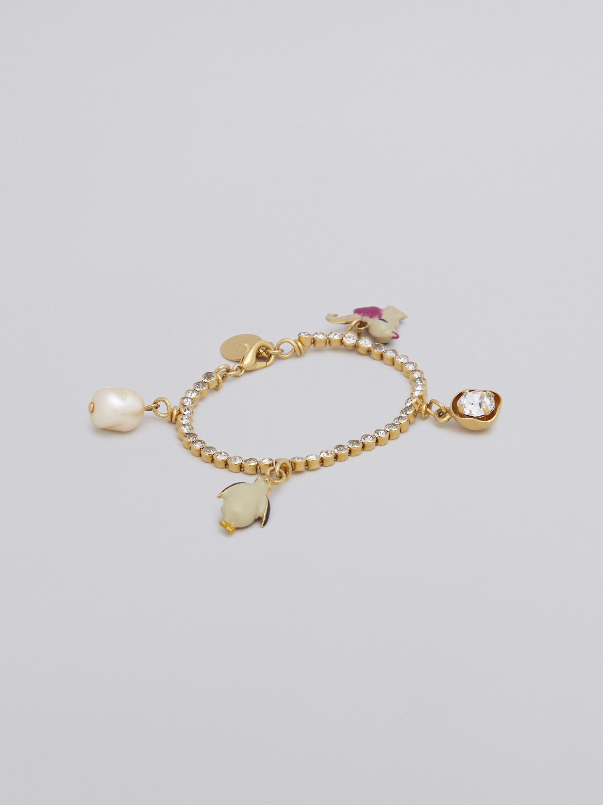 BRASS FOUND BRACELET WITH CHARMS - 1