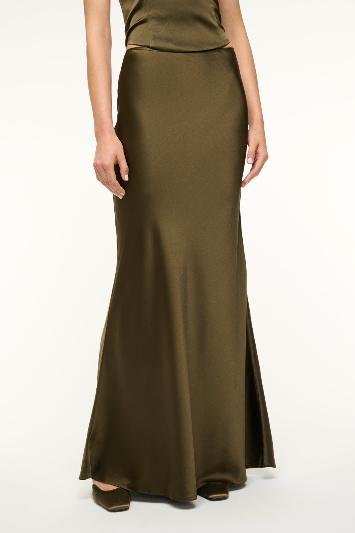 STAUD ODIN SILK SKIRT WOODLAND - 3