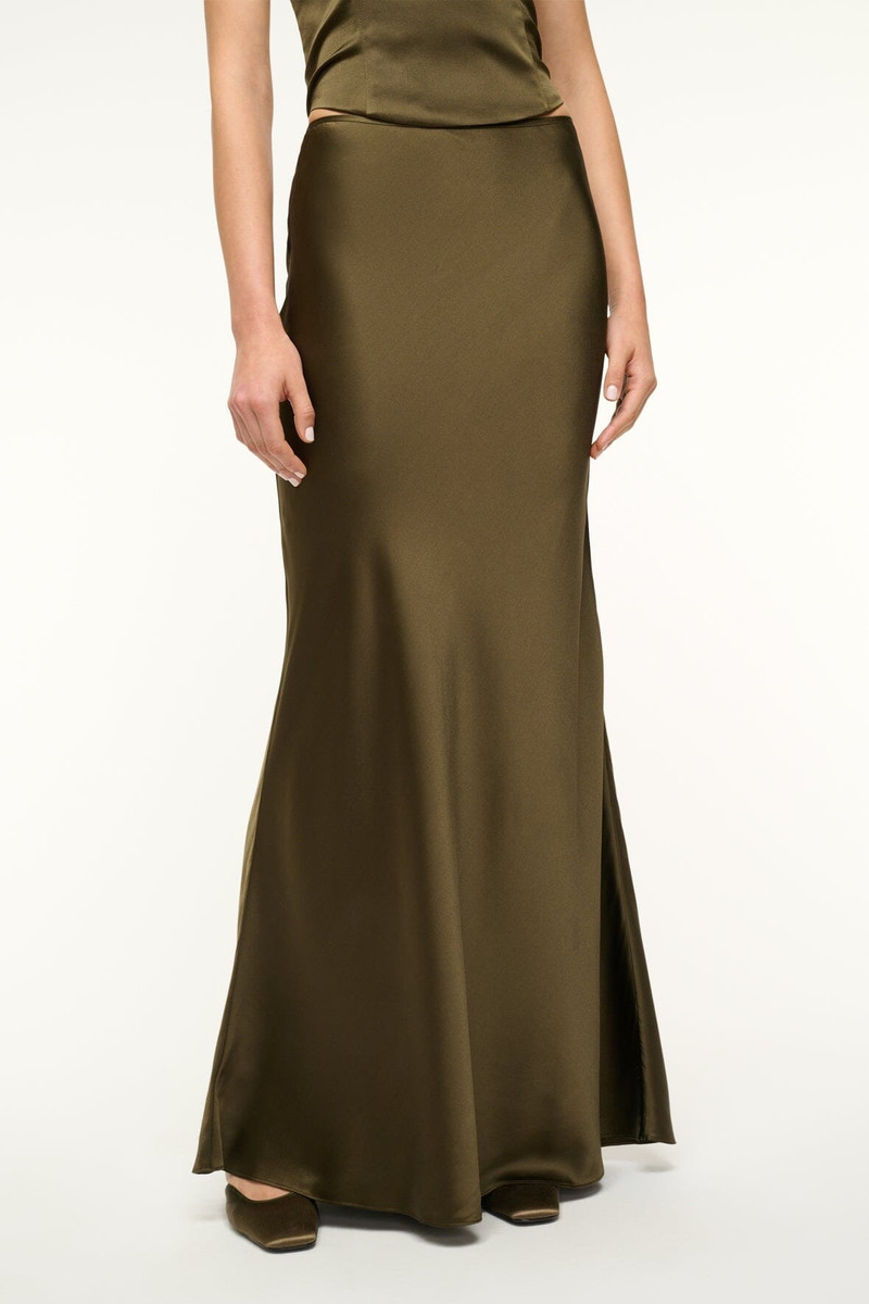 STAUD ODIN SILK SKIRT WOODLAND 3