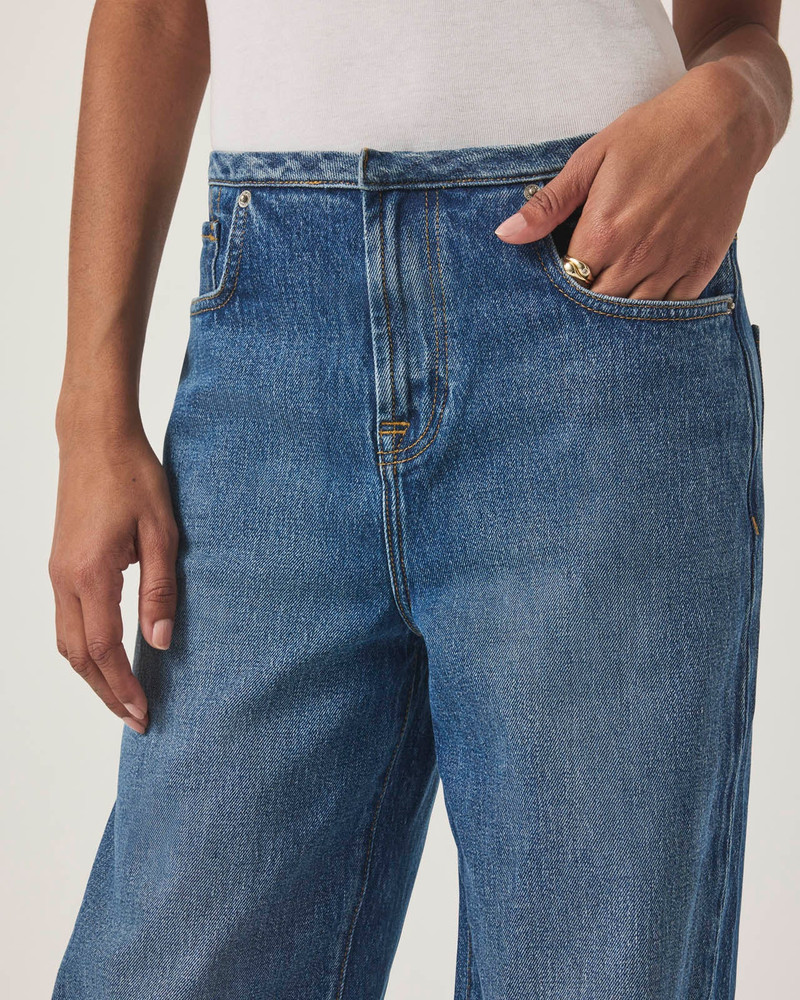 Splendid Cut Waist Relax Wide Leg Jean outlook