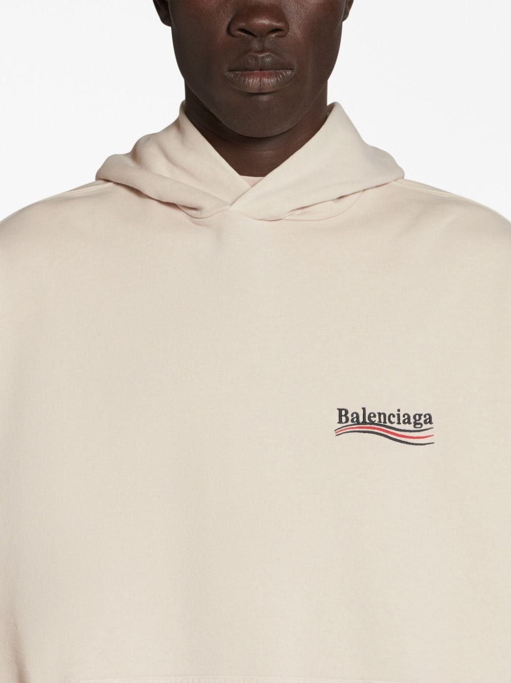 logo-embroidered cotton hoodie - 5