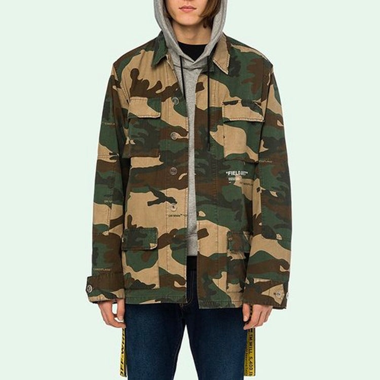 Off-White Camouflage Multiple Pockets Yellow Cargo Jacket Camouflage OMEL003E180260109901 - 4