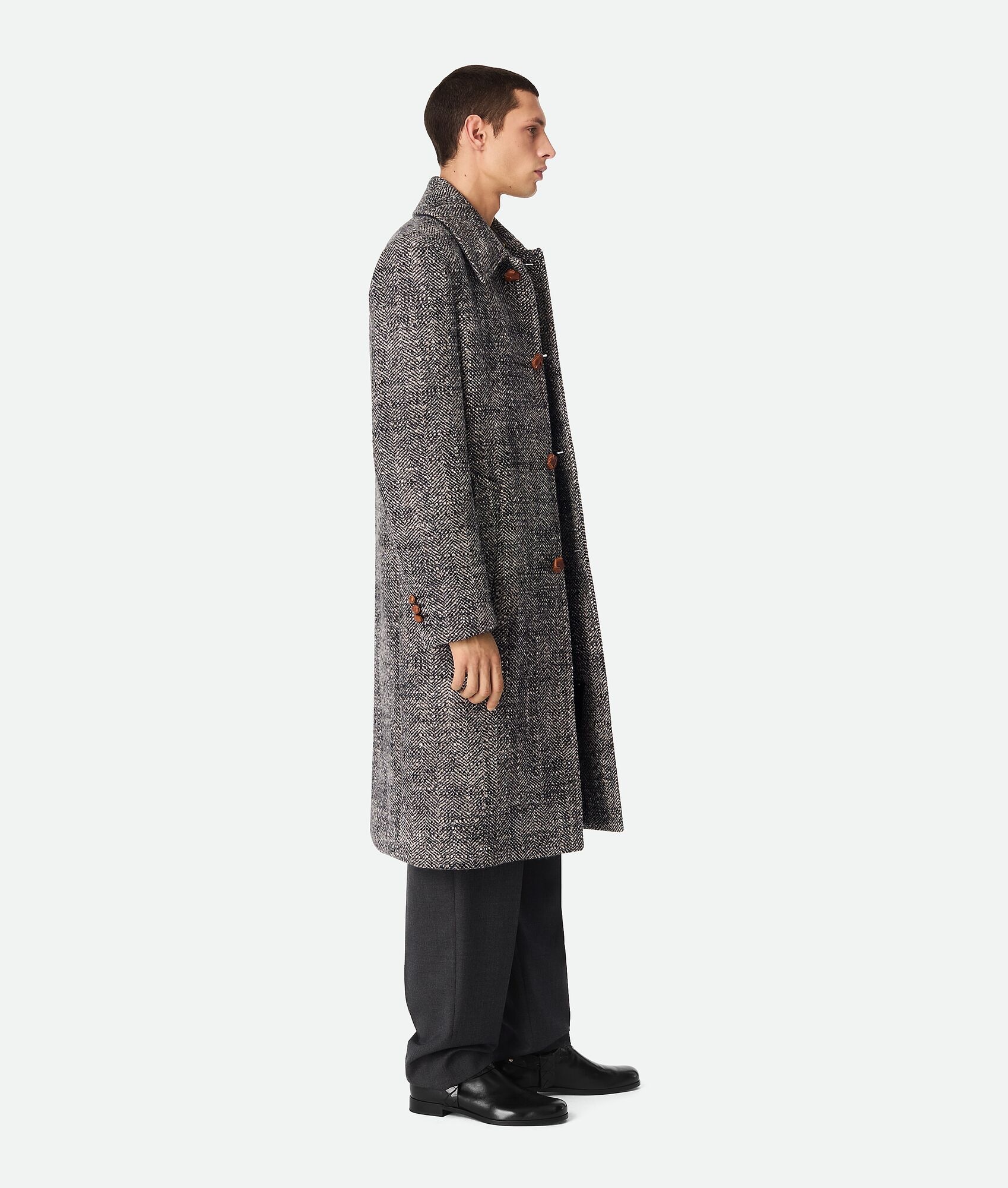 Wool Chevron Coat - 2
