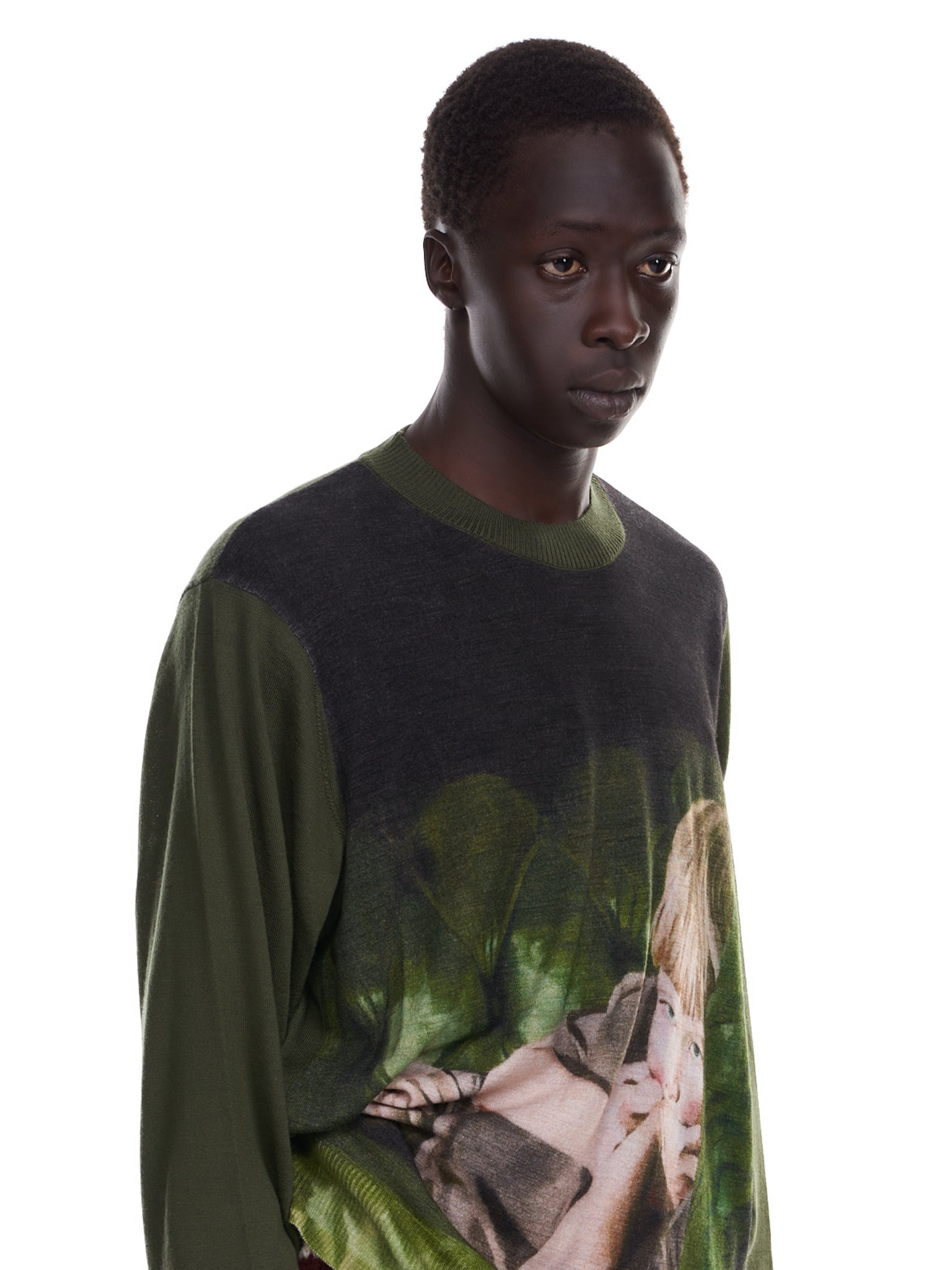 Crewneck Jacquard Graphic Sweater - 5