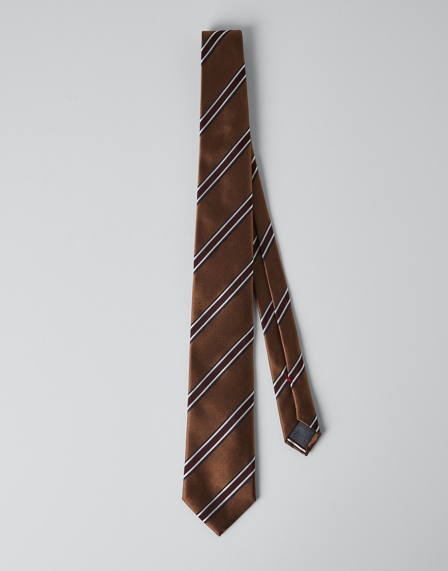 Silk textured stripe tie - 1