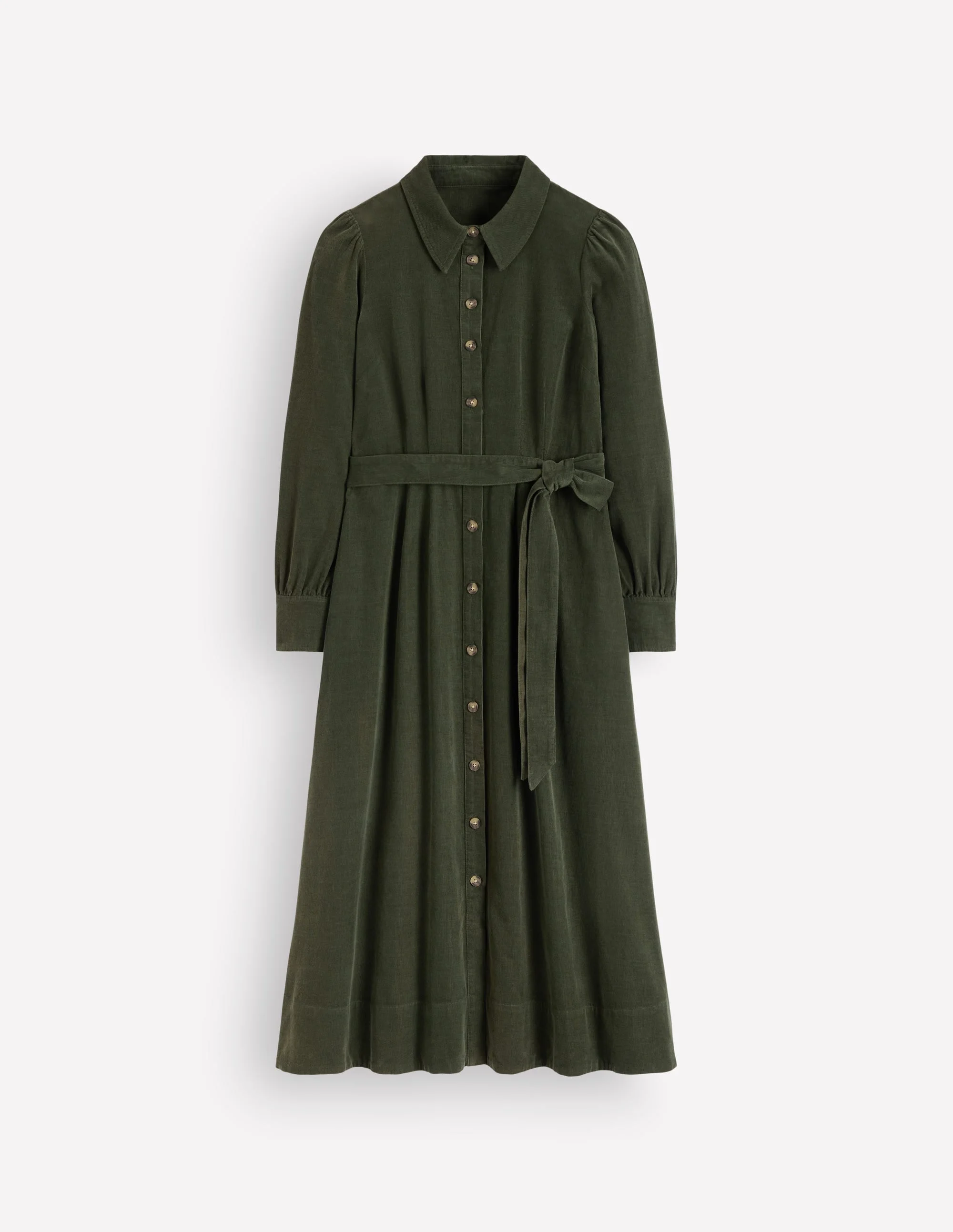 Maeve Cord Midi Shirt Dress-Forest Glade - 1