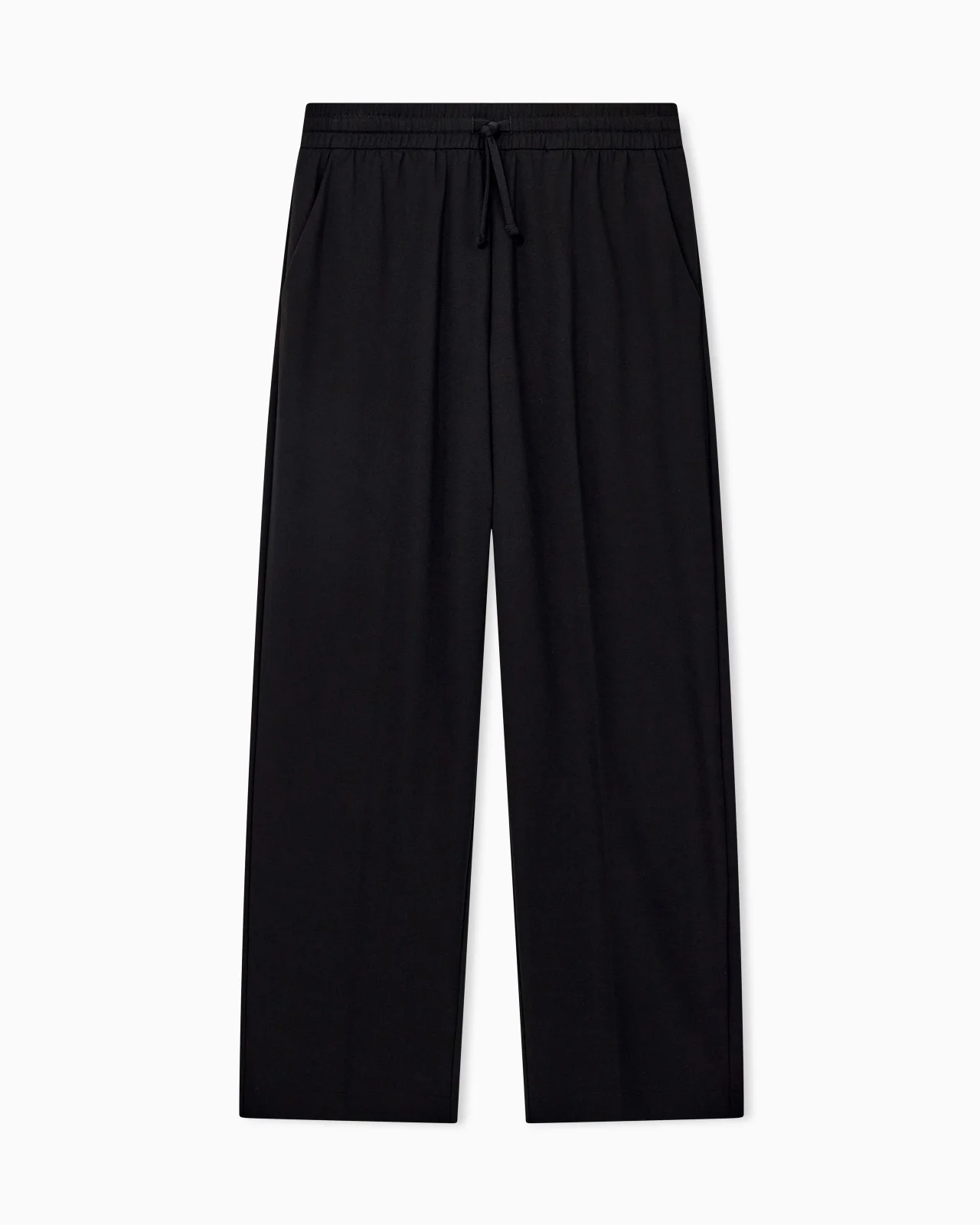 TROUSERS WITH REGULAR FIT IN INTERLOCK JERSEY - 1