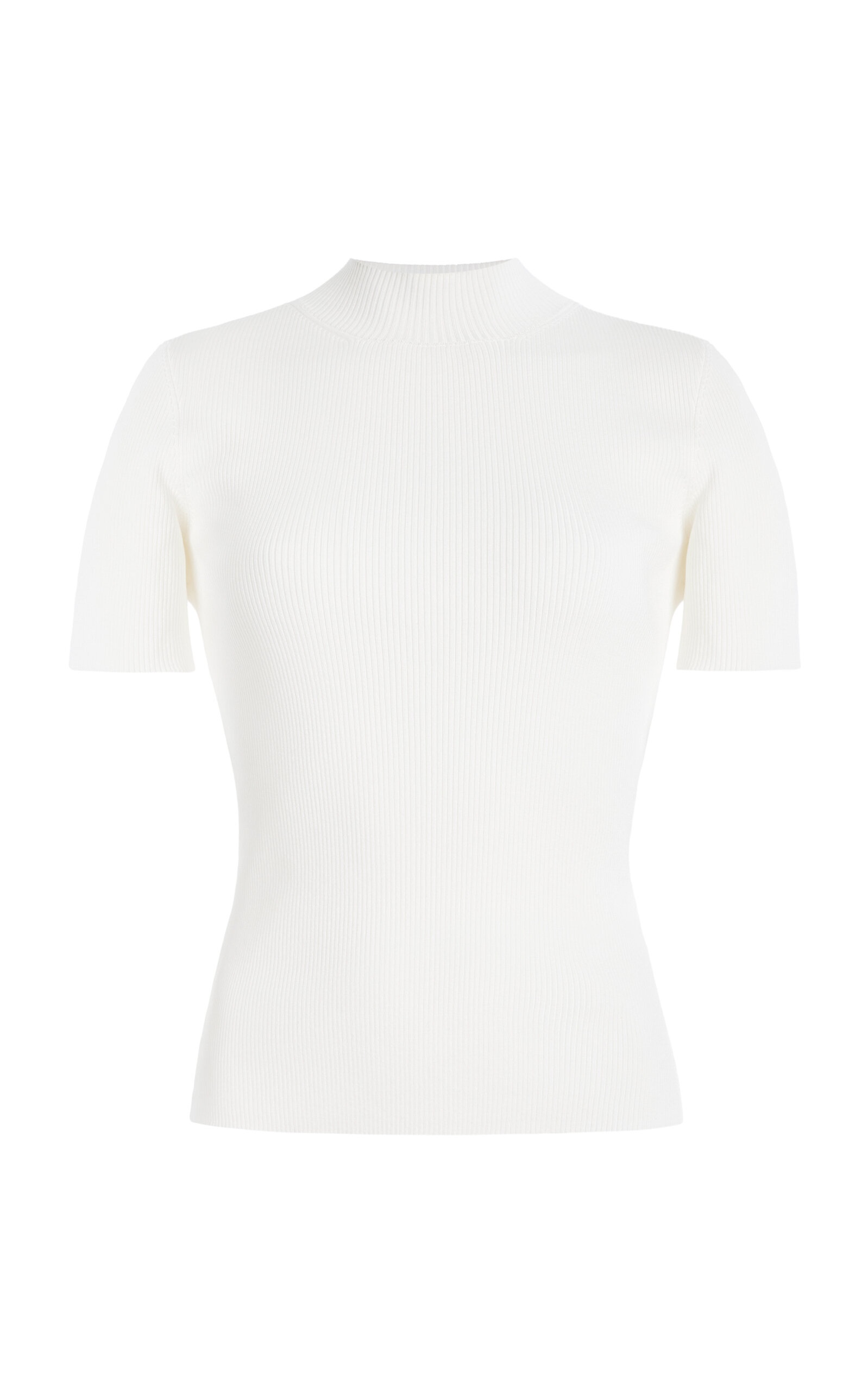 Knit Silk-Blend Top white - 1
