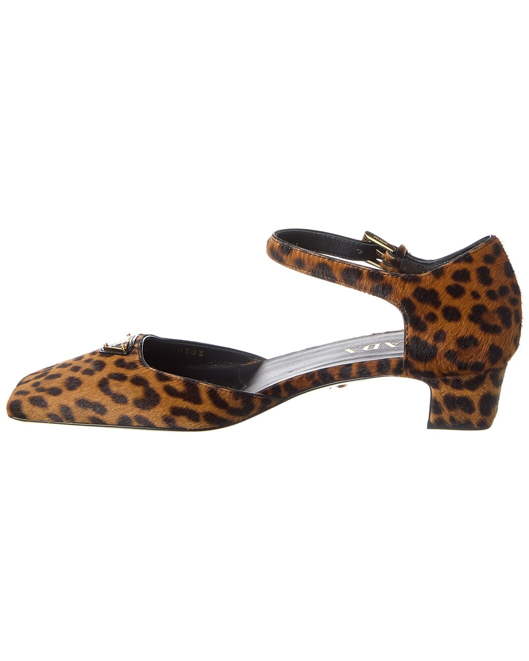 Prada Logo Haircalf Mary Jane Pump - 2