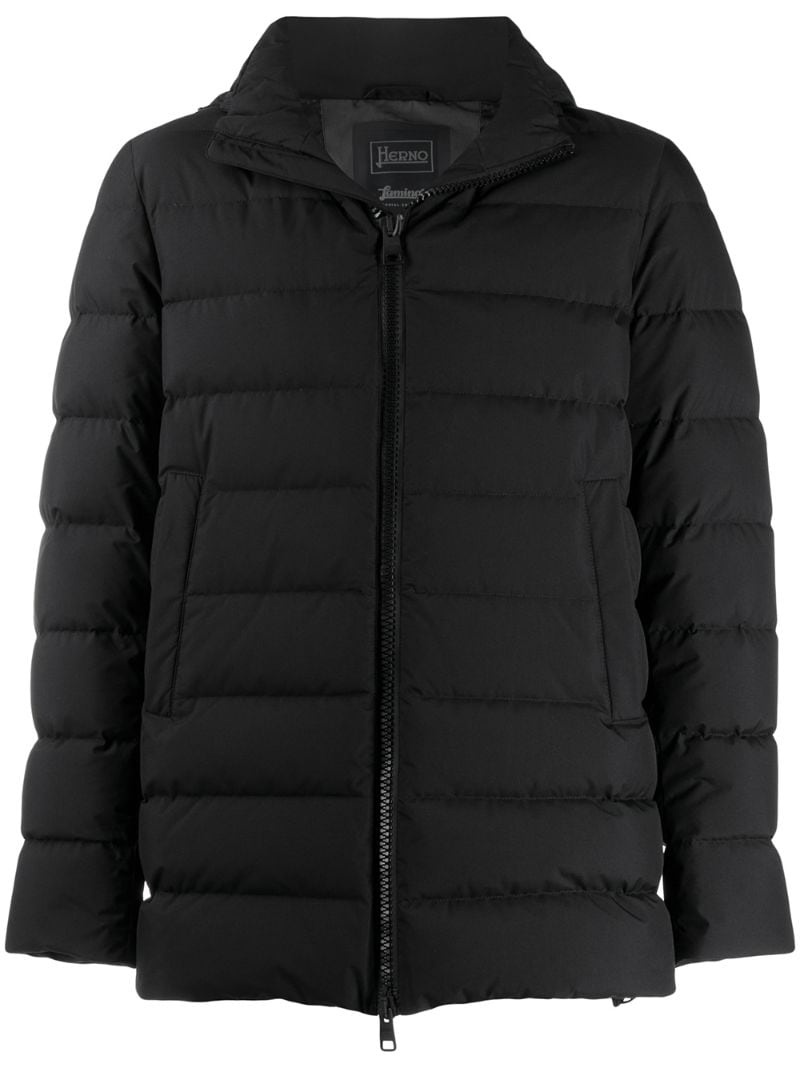 hooded down jacket - 1