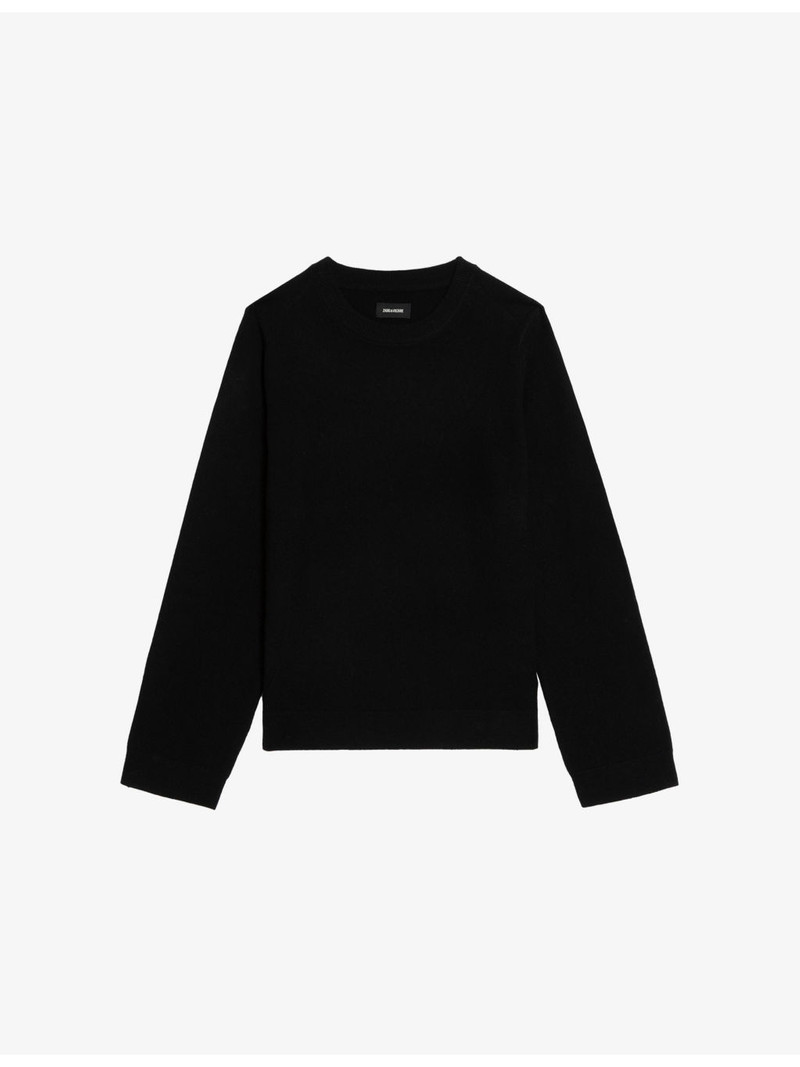 Cara Elbow-Patch Wool And Cashmere Jumper 1