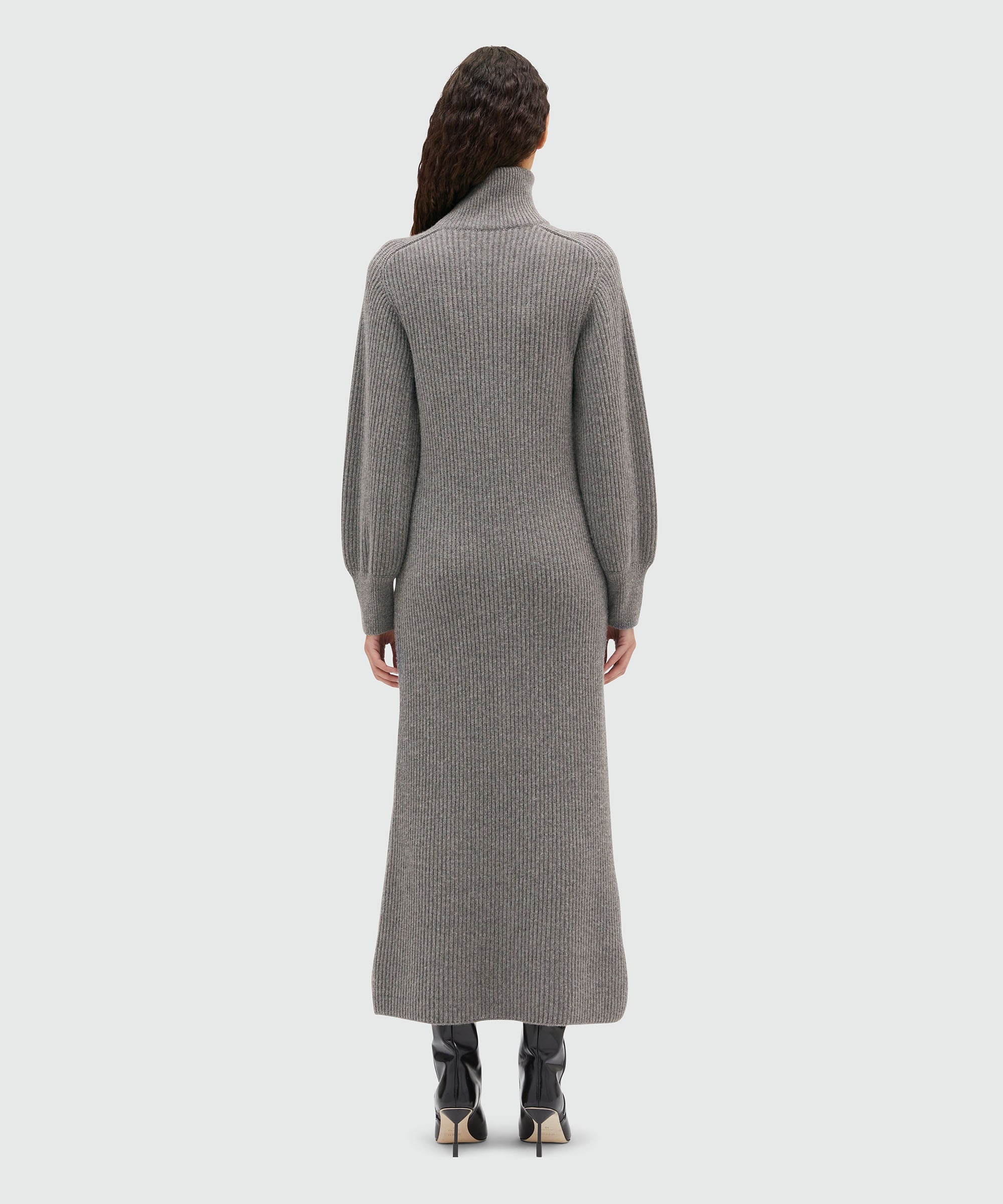Ribbed knit long dress - 3