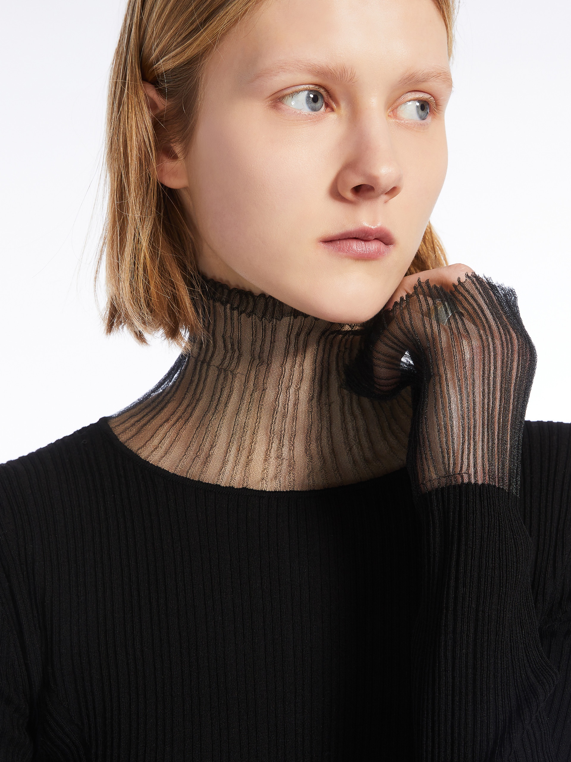 DERRIS Directional rib mock-polo-neck sweater - 5