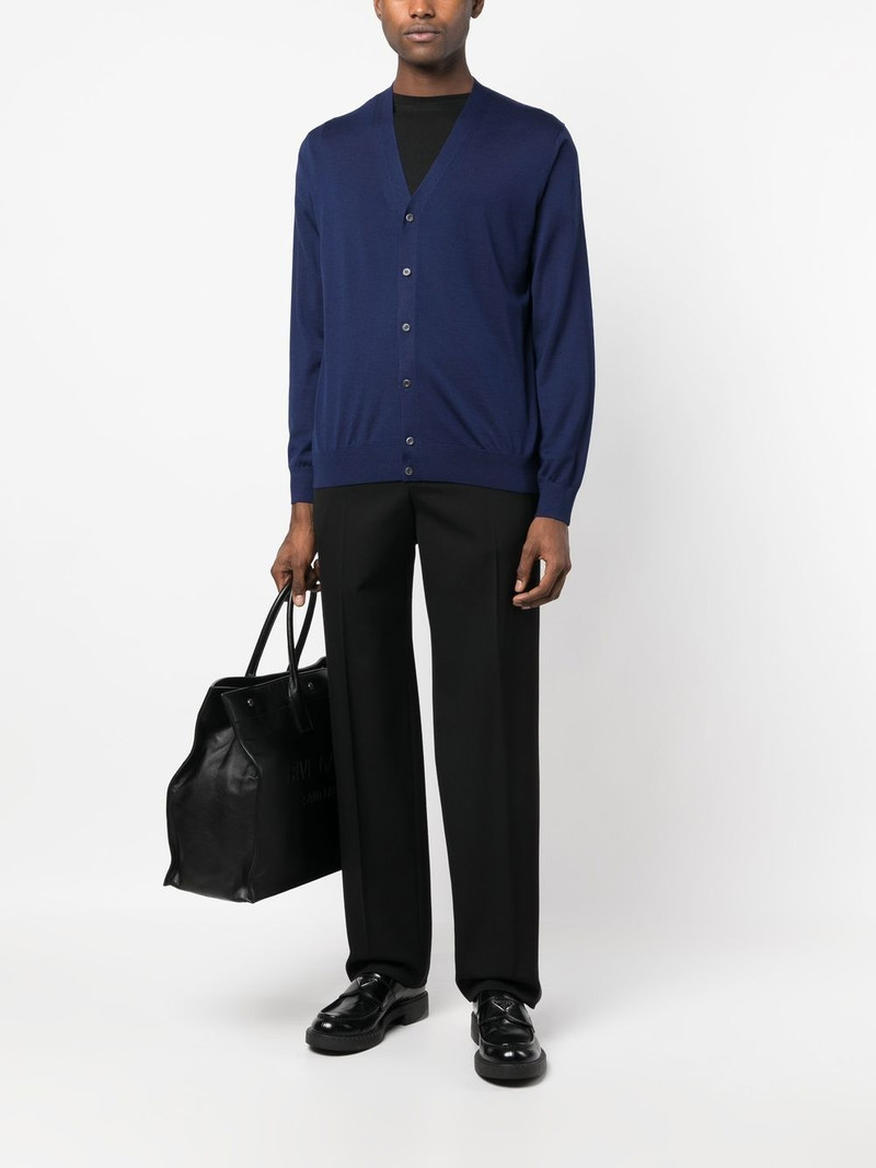 Prada fine-knit V-neck cardigan outlook
