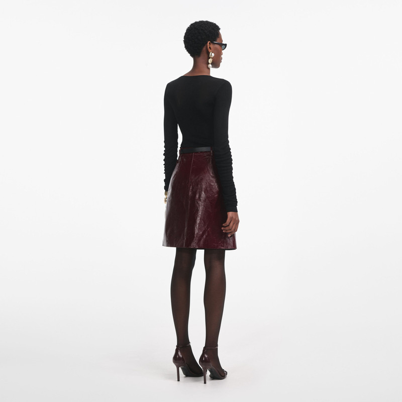 self-portrait Black Viscose Knit Top outlook