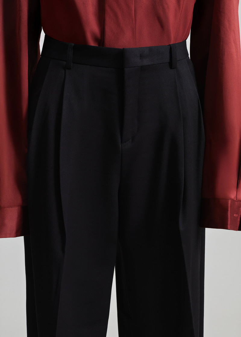 Vester Pleated Trousers - Black 5