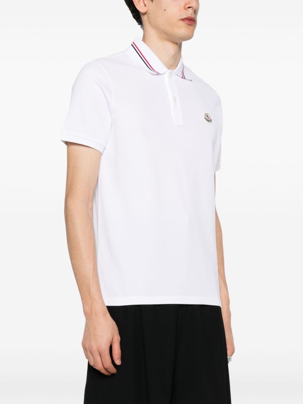 logo-patch polo shirt - 3