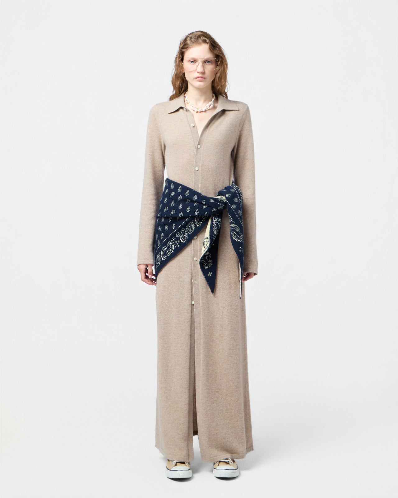Showtime Shirt Dress In Cashmere - 2