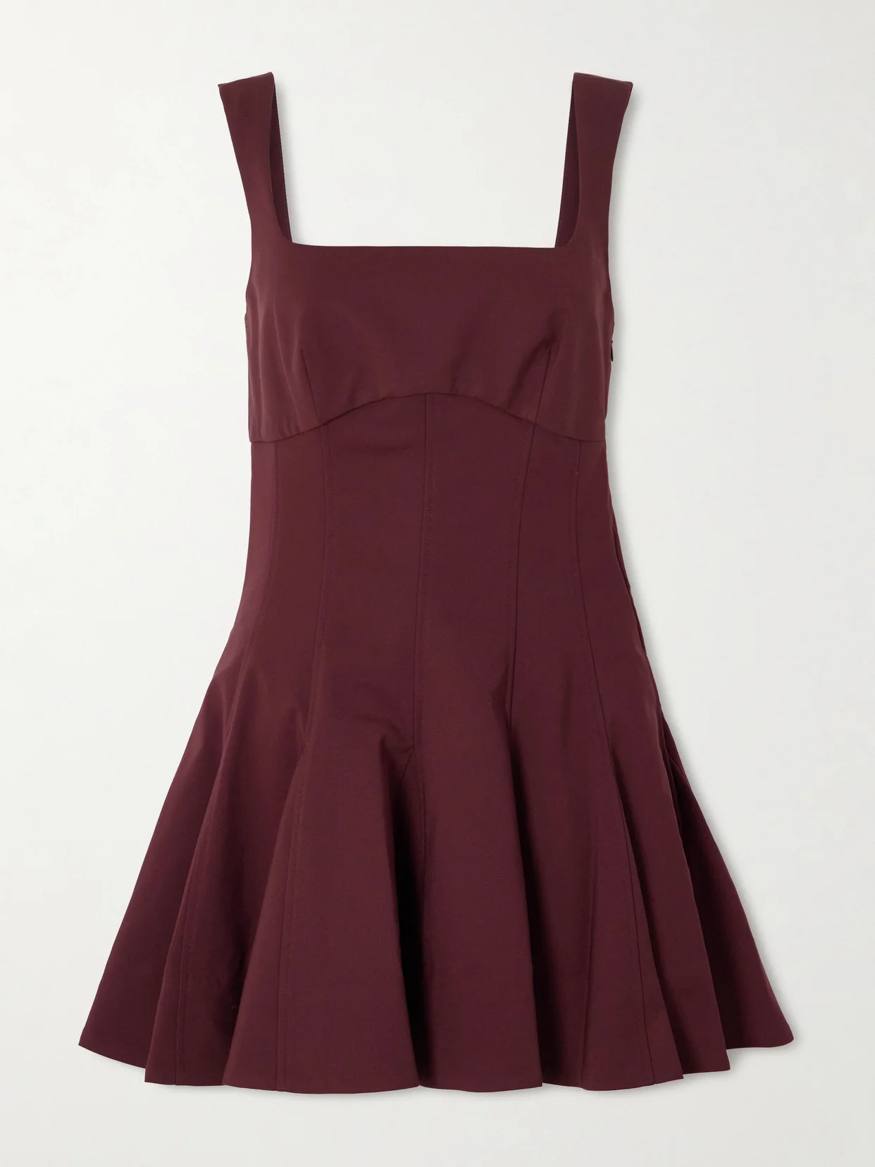 Emslie Paneled Pleated Cotton-blend Mini Dress - 1