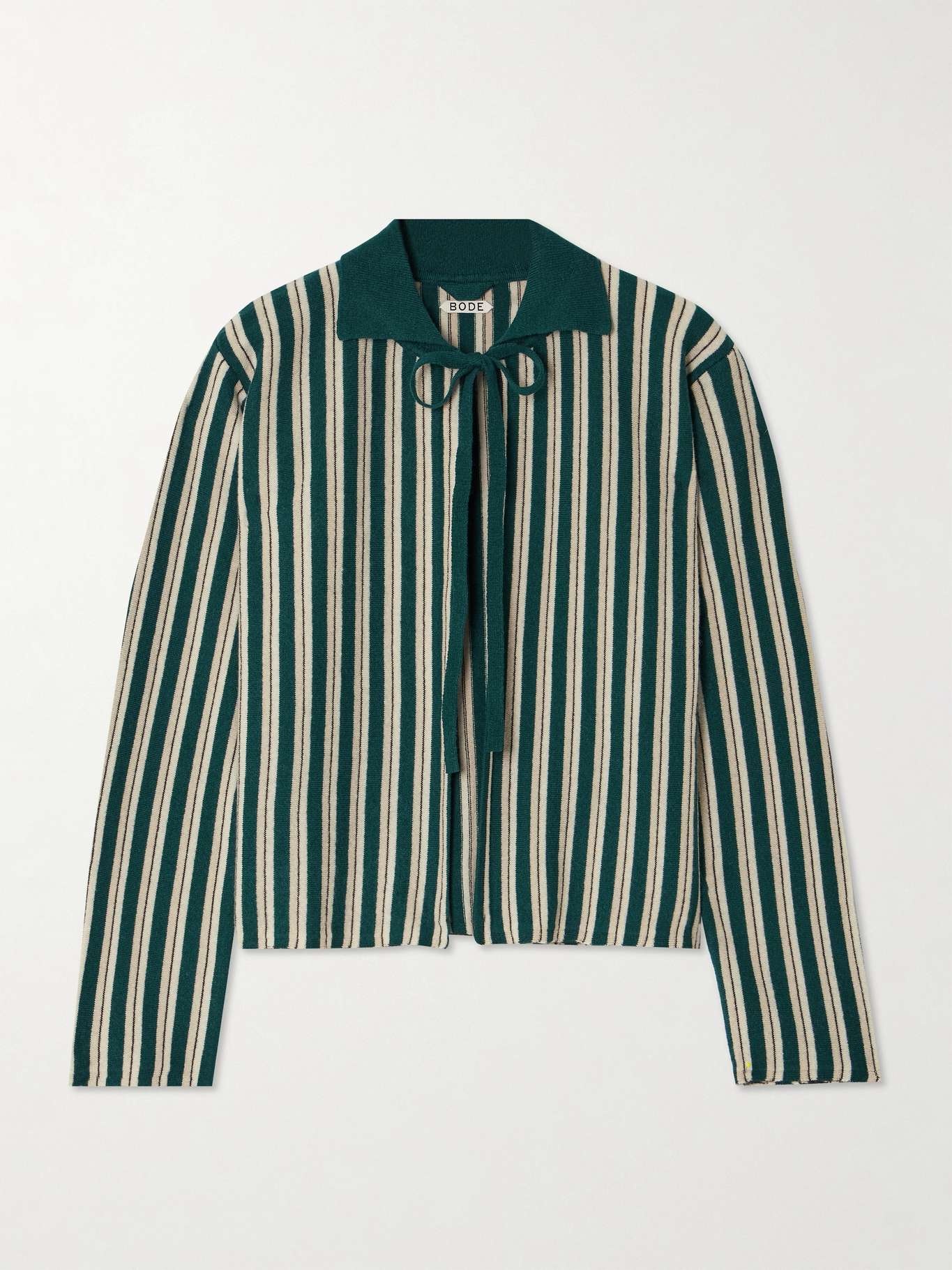 Hogan striped wool and cashmere-blend cardigan - 1