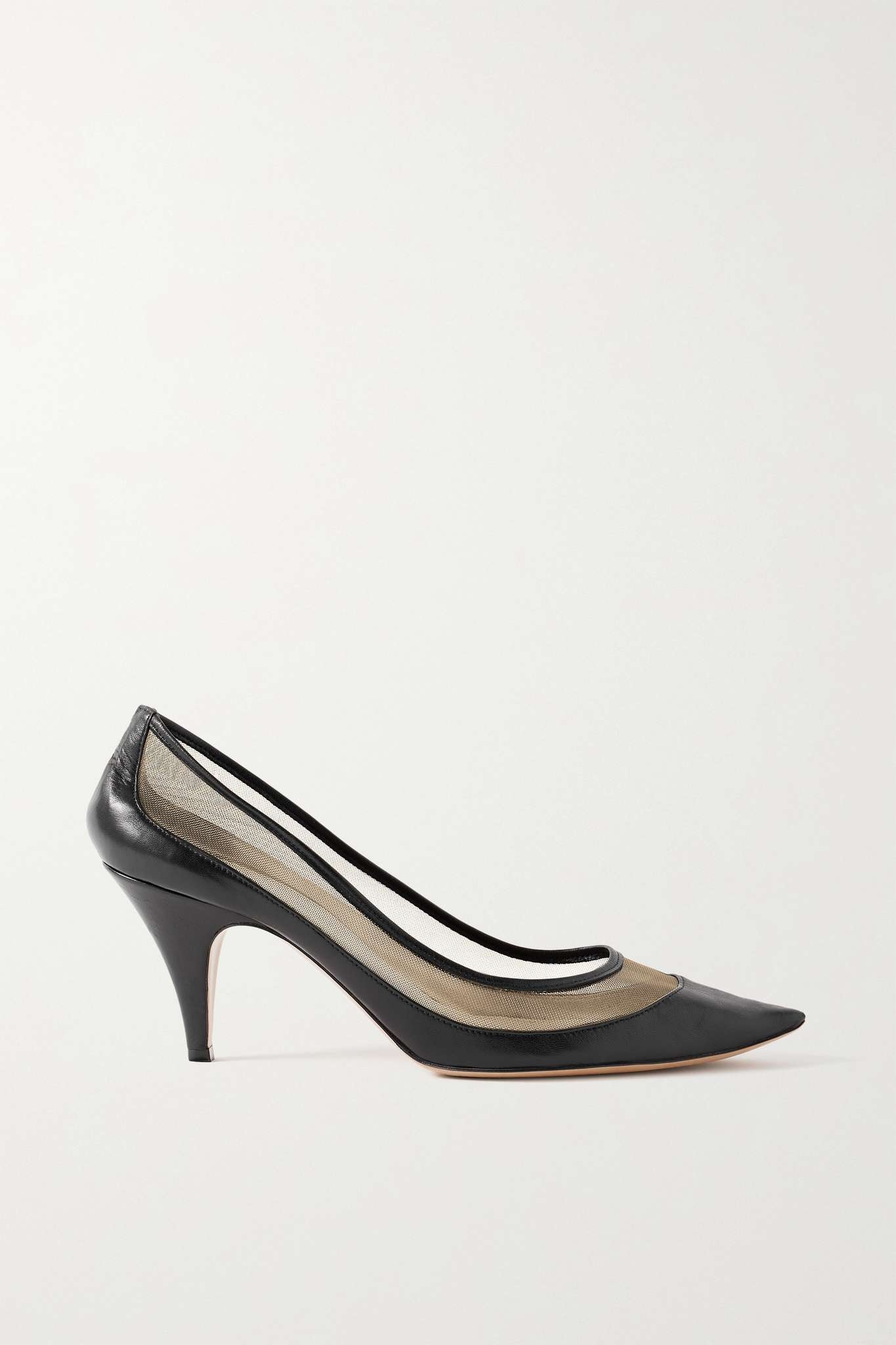 River Iconic mesh and leather pumps - 1
