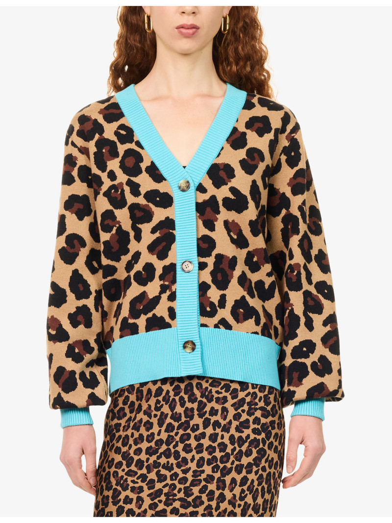 Hannah Leopard-Pattern Knit Cardigan 3