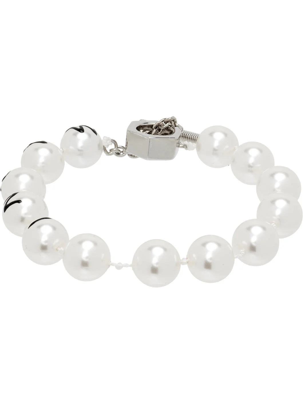 Faux-Pearls & Metal Bracelet - 1
