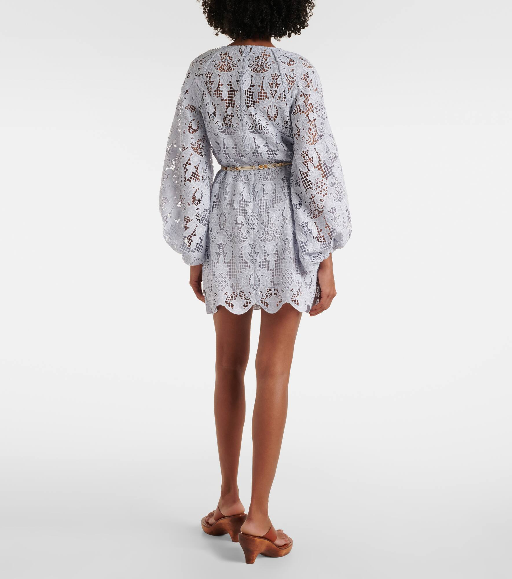 Belted lace minidress - 3