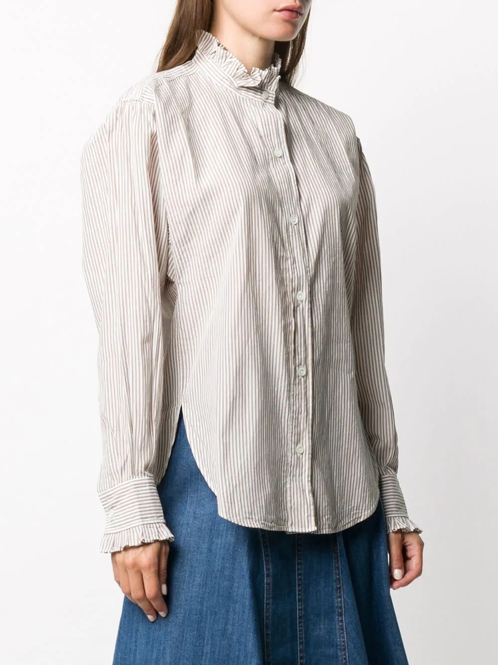 Saoli ruffled-neck shirt - 3