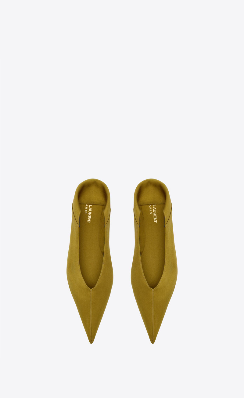 SAINT LAURENT nour slippers in satin outlook