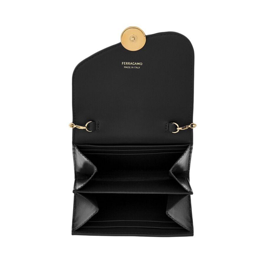 Open Box - Ferragamo Asymmetrical Flap Compact Wallet - 3