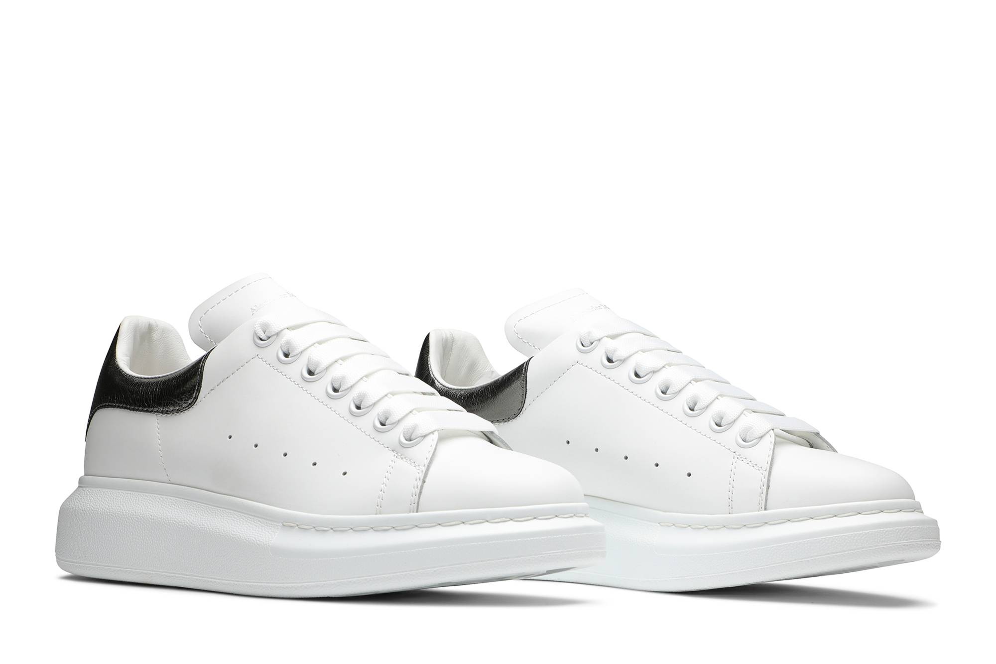 Alexander McQueen Wmns Oversized Sneaker 'Bleach White Silver' - 8