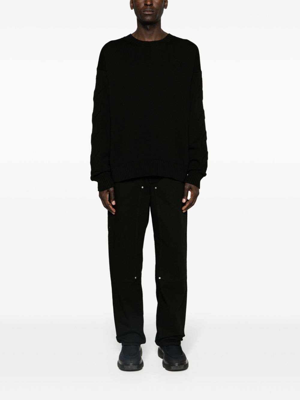 3D Diag ribbed-knit jumper - 2