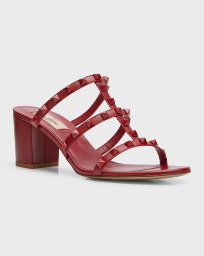 Valentino Rockstud Tonal Nappa Leather Caged Sandals outlook