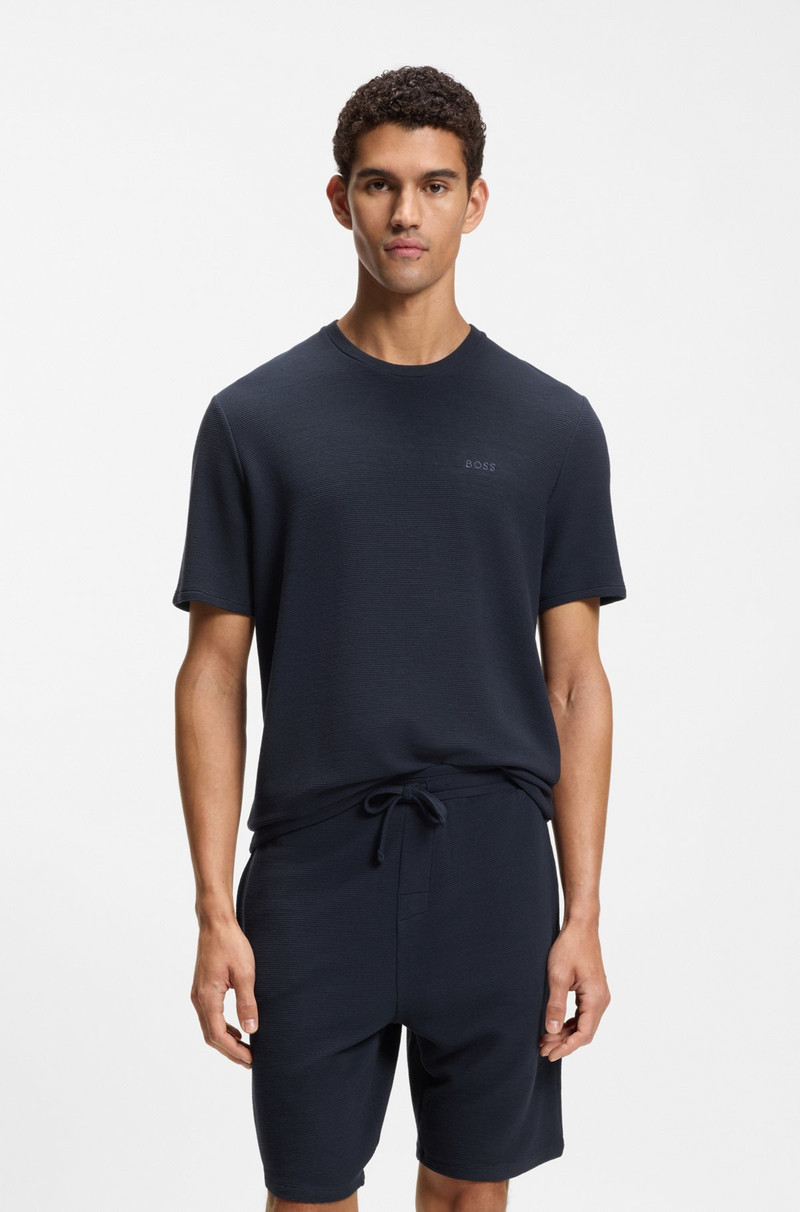 OTTOMAN-JERSEY PAJAMA T-SHIRT WITH EMBROIDERED LOGO 2