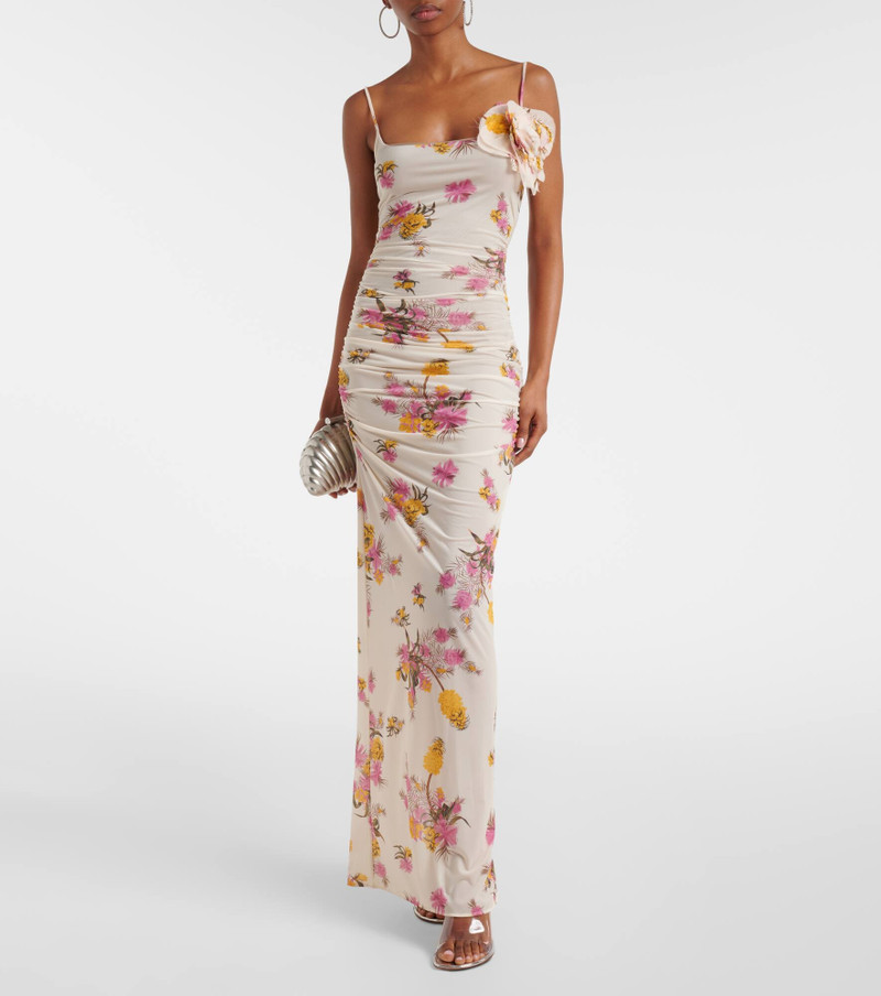 Blumarine Floral-appliqué floral jersey maxi dress outlook