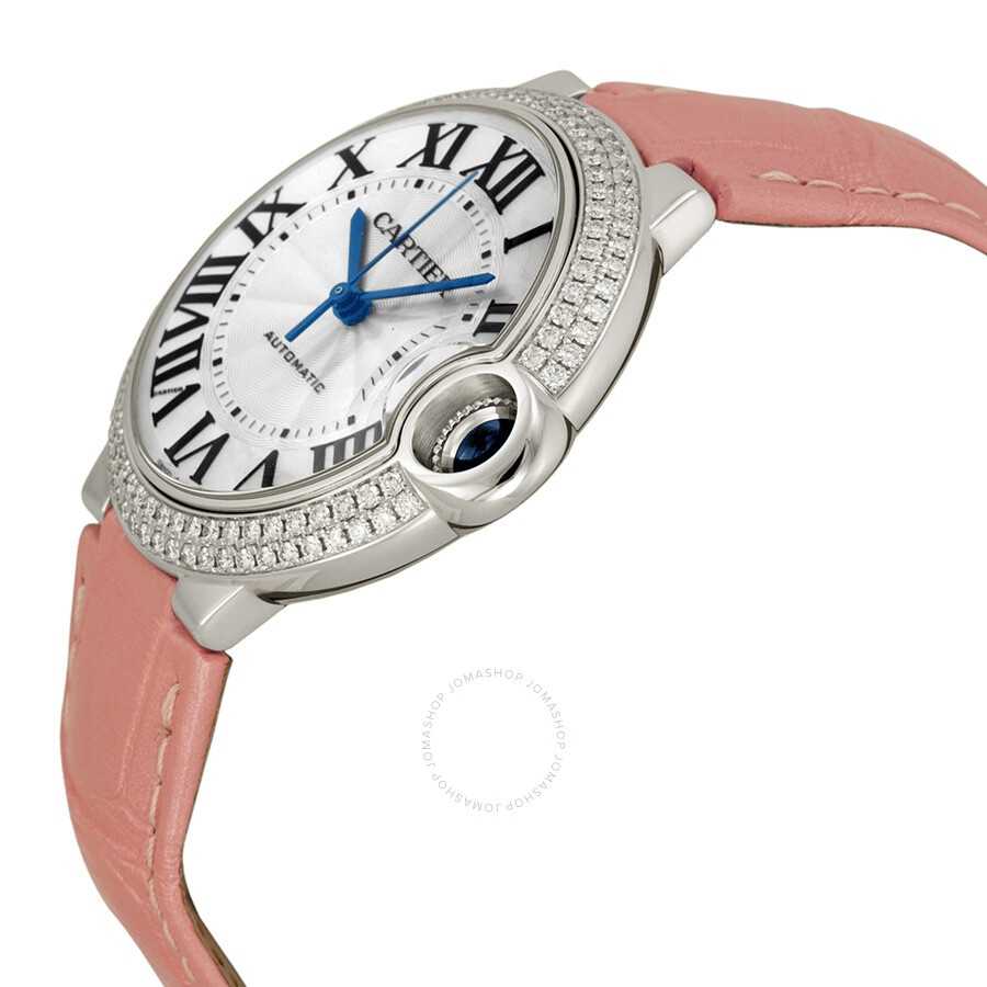 Cartier Ballon Bleu de Cartier Silvered Opaline Dial 18kt White Gold Medium Watch WE900651 - 2