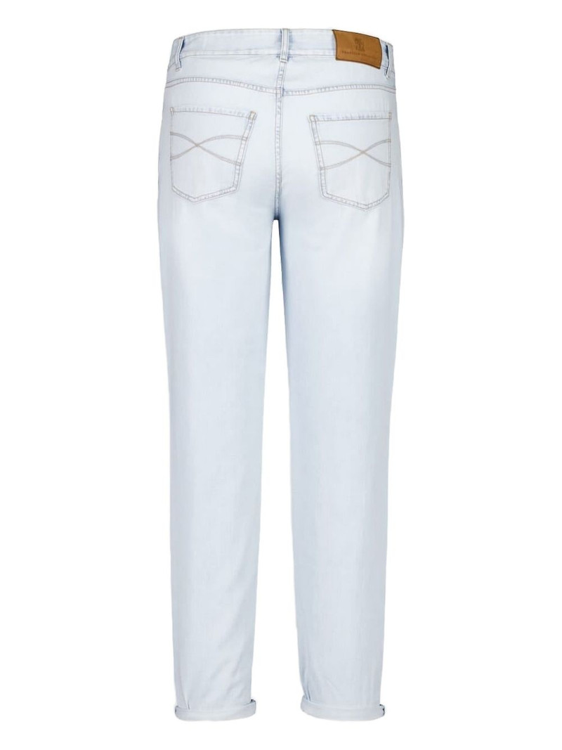 Brunello Cucinelli logo-patch jeans outlook