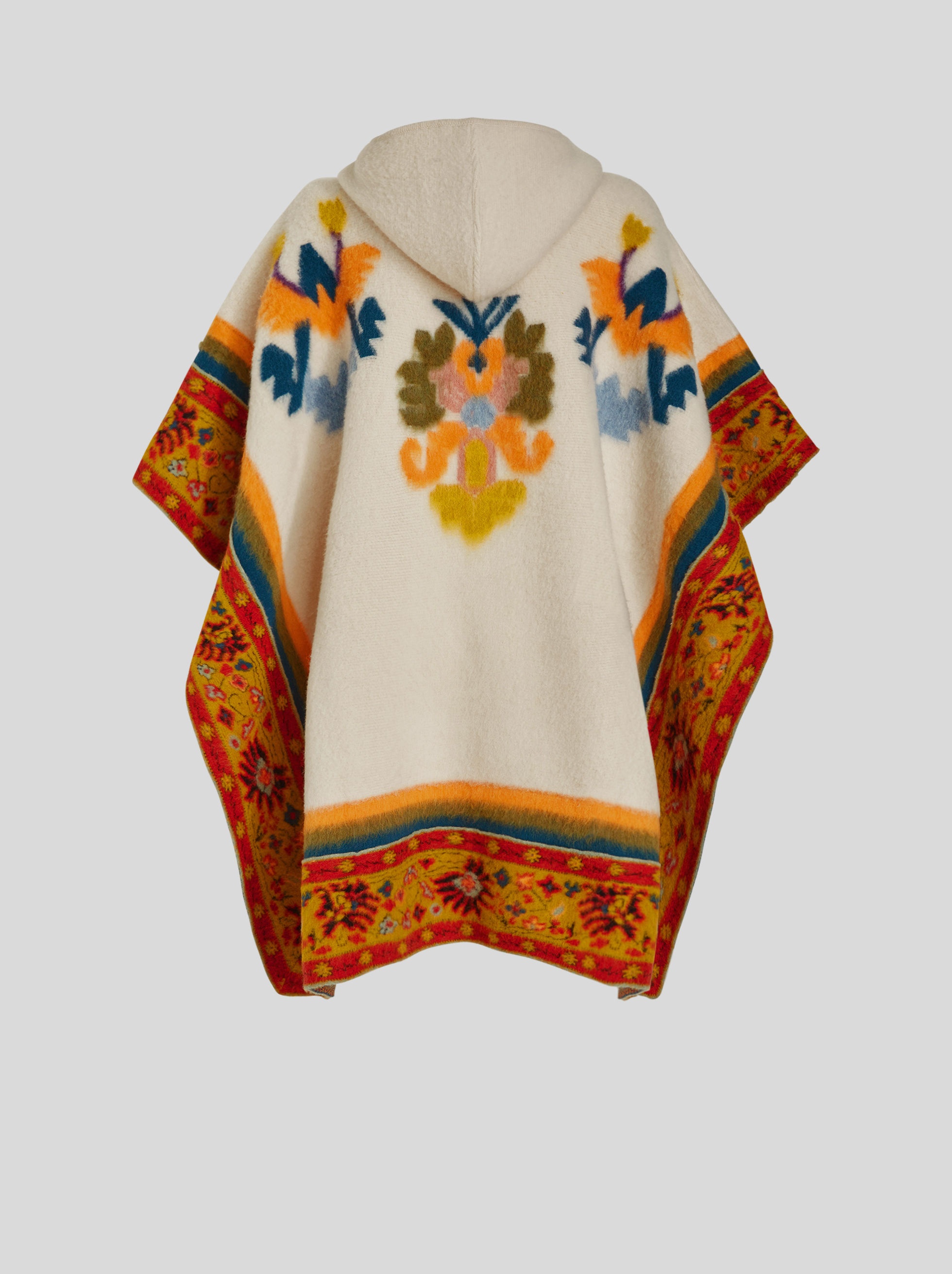 JACQUARD KNIT PONCHO - 5